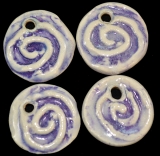 Set of 4 ceramic beads