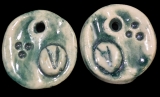 Handmade ceramic beads (set of 2)