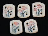 Handmade ceramic buttons (set of 5)