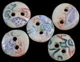 Handmade ceramic abstract dragonfly buttons (set of 5)