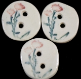 Handmade ceramic buttons (set of 3)