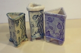 Three-sided vases